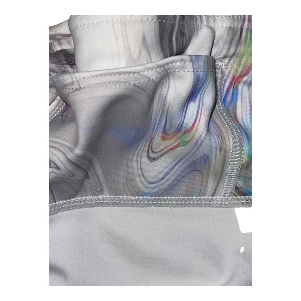 Athleta Marble Swirl Leggings in Black, White, Gray with Iridescent Accents - Picture 6 of 12